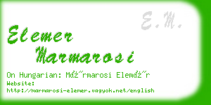 elemer marmarosi business card